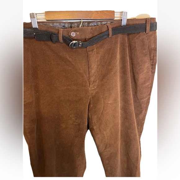 Lauren Ralph Lauren Black Label Men's Corduroy Dress Pants Size 42x32 Brown EUC - Picture 4 of 6
